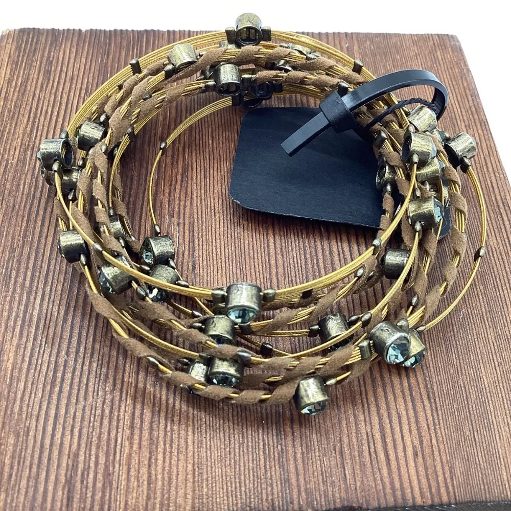 2017. Boho-Inspired Copper & Diamond Stacking Bracelets – Set of 10